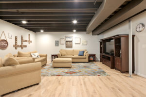 basement of home for sale in clayton