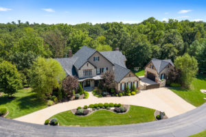 aerial of home for sale in clayton