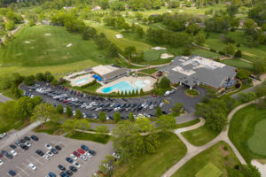 aerial of the country club for sale by the jeff lottmann group