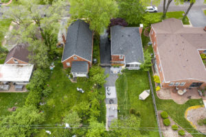 aerial of the home for sale by the jeff lottmann group
