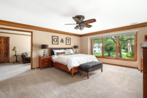 master bedroom of home for sale by the jeff lottmann group